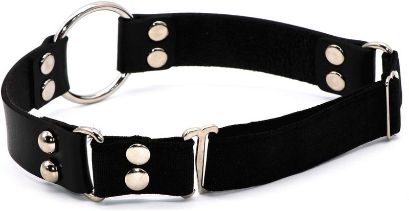 Outman Adjustable Elastice 2 Rows Leather Leg Harness Garter Belt Punk Gothic Thigh Ring Garter - Image 3